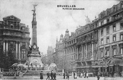 Place de Brouckere, Bruksela, Belgia, ok. 1918 r. autorstwa Unbekannt