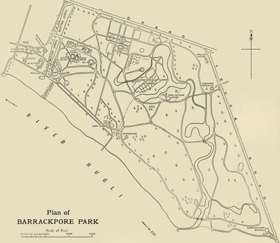 Plan Barrackpore Park, 1925. autorstwa Unbekannt