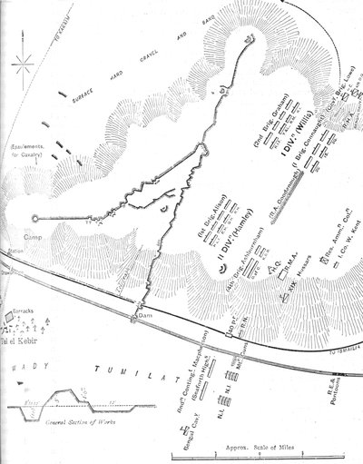 Plan bitwy pod Tel-El-Kebir, 13 września 1882 r., ok. 1882 r. autorstwa Unbekannt