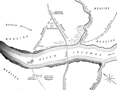 Plan katastrofy na rzece Intombe 12 marca 1879, c1880 autorstwa Unbekannt