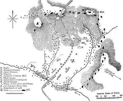 Plan walki pod Inyezane, 22 stycznia 1879, c1880 autorstwa Unbekannt