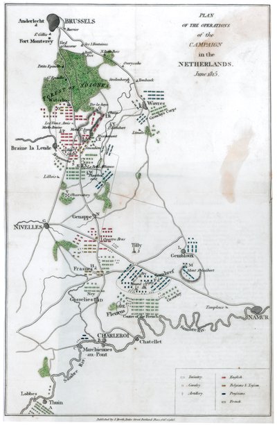 Plan operacji kampanii w Holandii, czerwiec 1815, 1816 autorstwa Unbekannt