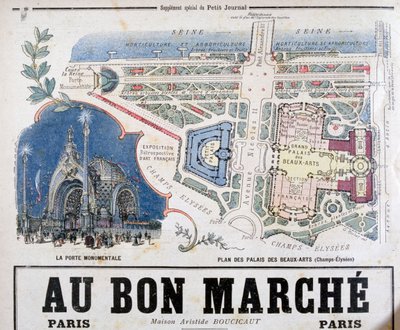 Plan Bramy Monumentalnej i Pałacu Sztuk Pięknych, 1900 autorstwa Unbekannt