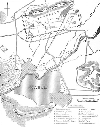 Plan kantonów Sherpura, ok. 1880 r autorstwa Unbekannt