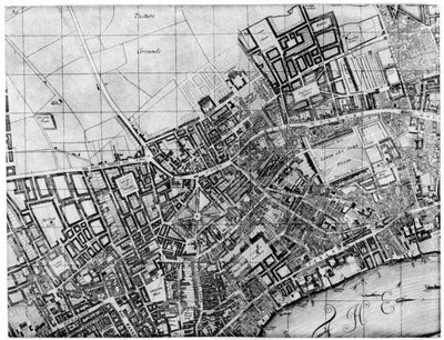 Plan parafii St Giles, Londyn, 1907 autorstwa Unbekannt