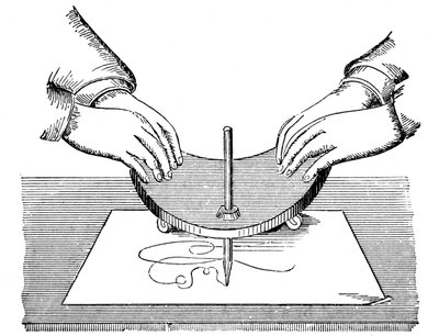 Planchette lub tablica Ouija, 1885 autorstwa Unbekannt