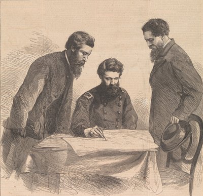 Planowanie schwytania Bootha i Harolda, 1865. autorstwa Unbekannt