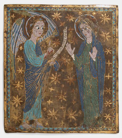 Tablica Zwiastowania, katalońska lub środkowowłoska, ca. 1200-1225. autorstwa Unbekannt