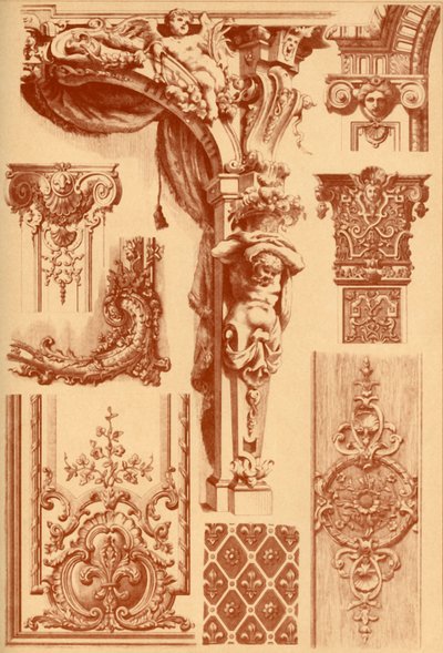 Zdobienia gipsowe, Francja, XVII i XVIII w., 1898 r. autorstwa Unbekannt