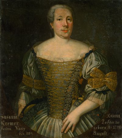 Portret Zuzanny Roziny Kremerowej autorstwa Unbekannt