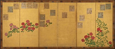 Papiery wierszowe i róże, okres Edo, 1615-1868. autorstwa Unbekannt