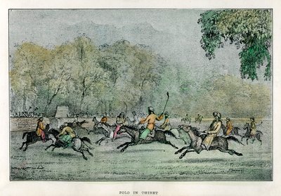 Polo w Tybecie, XIX w. autorstwa Unbekannt