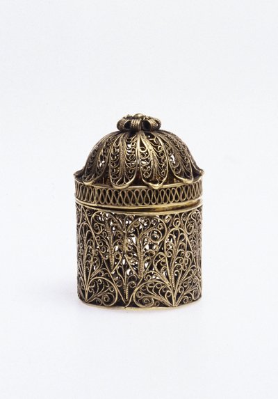 Pomandery Srebrny pozłacany pomander autorstwa Unbekannt