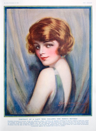 Reklama Ponds Cream, 1928 autorstwa Unbekannt