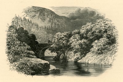 Most Aberglaslyn, Północna Walia, ok. 1890 r. autorstwa Unbekannt