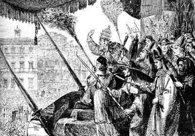 Papież Leon X ekskomunikujący Marcina Lutra jako heretyka, Rzym, 1521 1909 autorstwa Unbekannt