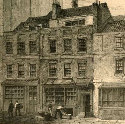 Papieski Dom, Plough Court, Lombard Street 1860, 1897. autorstwa Unbekannt