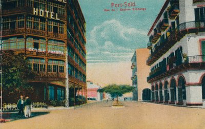Port-Said. Rue de lEastern Exchange, ok. 1900 autorstwa Unbekannt