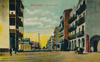 Port Said. Ulica Dworzec, ok. 1900 autorstwa Unbekannt