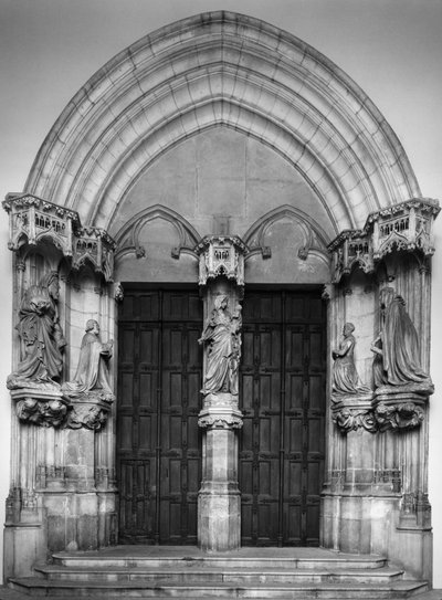 Portal kaplicy Chartreuse de Champmol. XIV-wieczne Dijon (Cote d