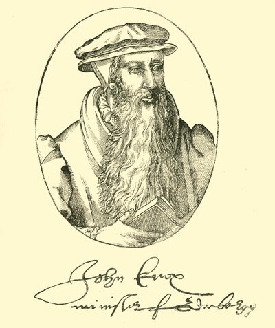 Portret i autograf Johna Knoxa, c1550-1560, 1890. autorstwa Unbekannt