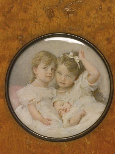 Miniatura portretowa wielkich księżnych Olgi, Tatiany i Marii z Rosji, ok. 1930 r. 1900 autorstwa Unbekannt