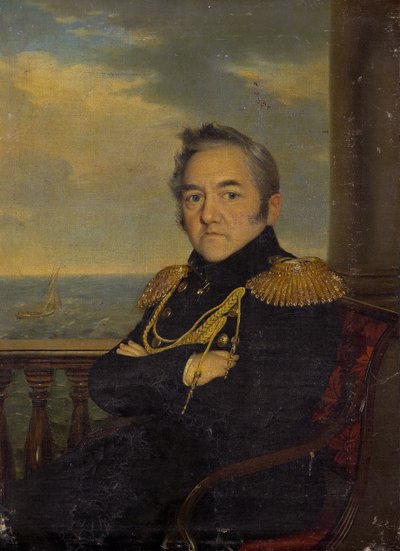 Portret admirała Michaiła Łazariewa 1788-1851, połowa XIX wieku autorstwa Unbekannt
