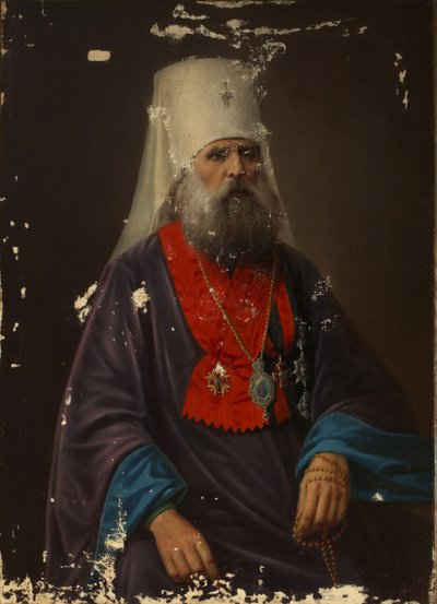 Portret arcybiskupa Iriney Klementyevsky z Pskowa 1753-1818, początek XIX wieku autorstwa Unbekannt