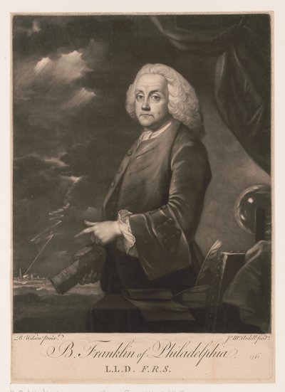 Portret Benjamina Franklina (1706-1790) autorstwa Unbekannt