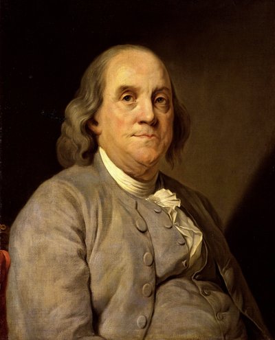 Portret Benjamina Franklina autorstwa Unbekannt