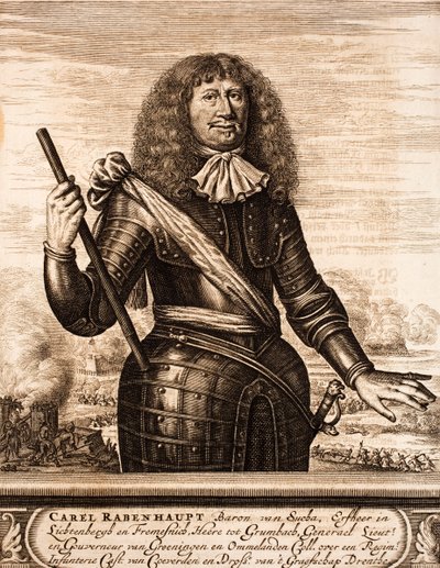 Portret Carla von Rabenhaupta 1602-1675 Od: Scena wojny, 1675. autorstwa Unbekannt
