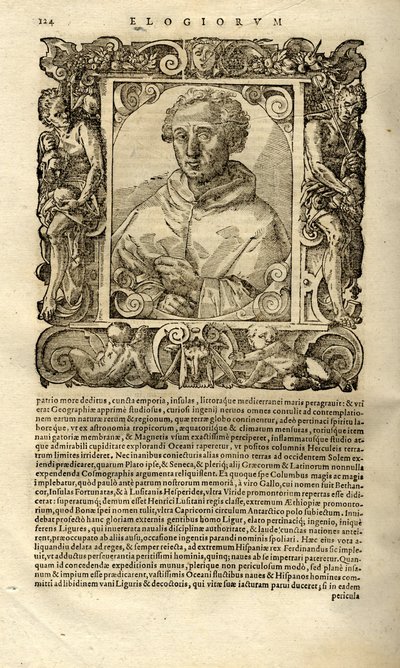 Portret Krzysztofa Kolumba. Od Paolo Giovio autorstwa Unbekannt