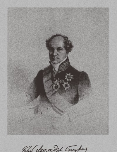 Portret hrabiego Aleksandra Nikołajewicza Golicyna 1773-1844, c. 1840 autorstwa Unbekannt