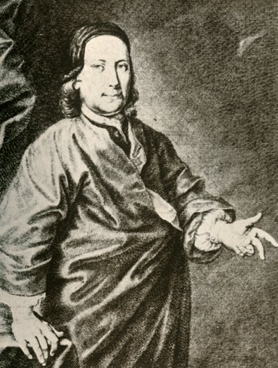 Portret hrabiego Zinzendorfa w todze kaznodziei, ok. 1740, 1937. autorstwa Unbekannt