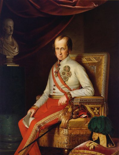Portret cesarza Ferdynanda I Austriackiego 1793-1875, ok. 1930 r. 1840. autorstwa Unbekannt