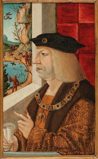 Portret cesarza Maksymiliana I 1459-1519, XVI wiek. autorstwa Unbekannt