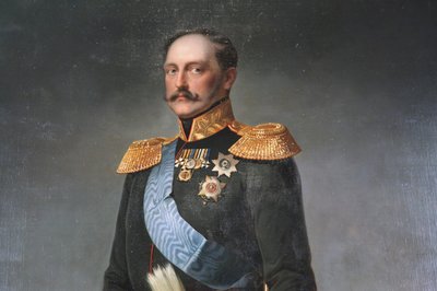 „Portret cesarza Mikołaja I”, połowa XIX wieku autorstwa Unbekannt