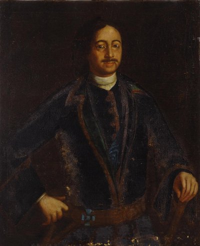 Portret cesarza Piotra I Wielkiego 1672-1725, początek XVIII wieku autorstwa Unbekannt