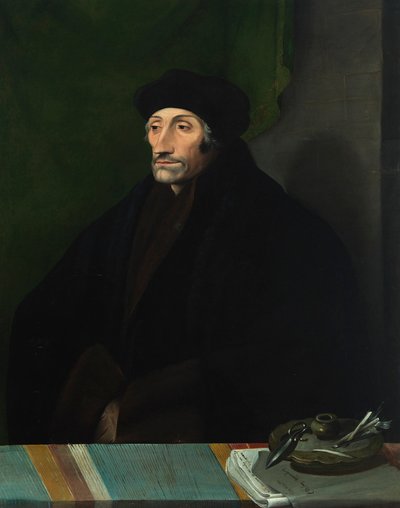 Portret Erazma z Rotterdamu 1467-1536, XVI wiek. autorstwa Unbekannt
