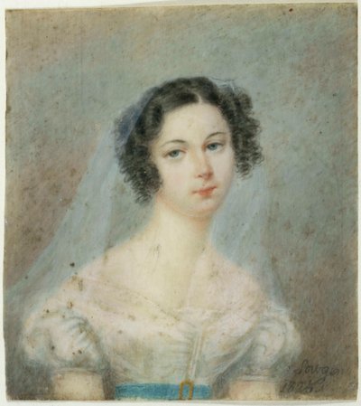 Portrait of Ewelina Hanska, née Rzewuska 1801-1882, 1820s. autorstwa Unbekannt