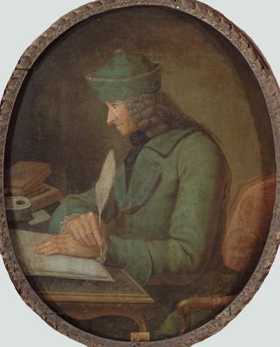 Portret Francois Marie Arouet de Voltaire 1694-1778, w jego gabinecie, II poł. autorstwa Unbekannt