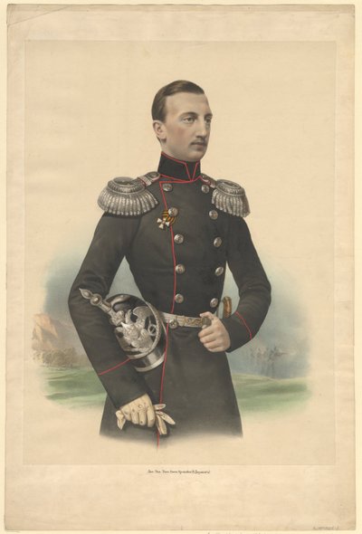 Portret wielkiego księcia Mikołaja Nikołajewicza Rosji 18311891, 1860 autorstwa Unbekannt