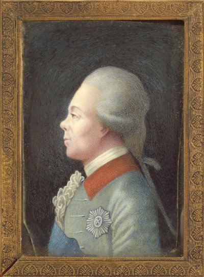 Portret wielkiego księcia Pawła Pietrowicza 1754-1801, lata 80. XVIII wieku autorstwa Unbekannt