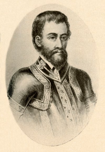 Portret Hernando De Soto, przedstawiający zbroję hiszpańską z XVI wieku, c1520-1540, 1937. autorstwa Unbekannt