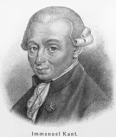 Portret Immanuela Kanta 1724-1804 autorstwa Unbekannt