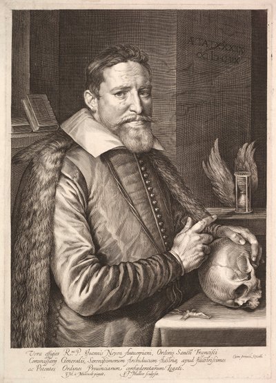 Portret Johannesa Neyena, generała zakonu franciszkanów, ambasadora w Trewirze, 1608. autorstwa Unbekannt