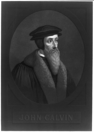 Portret Jana Kalwina 1509-1564, początek XIX wieku. autorstwa Unbekannt