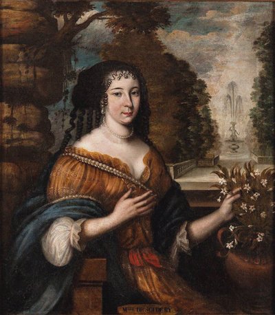 Portret Madeleine de Scudéry 1607-1701, XVII wiek. autorstwa Unbekannt