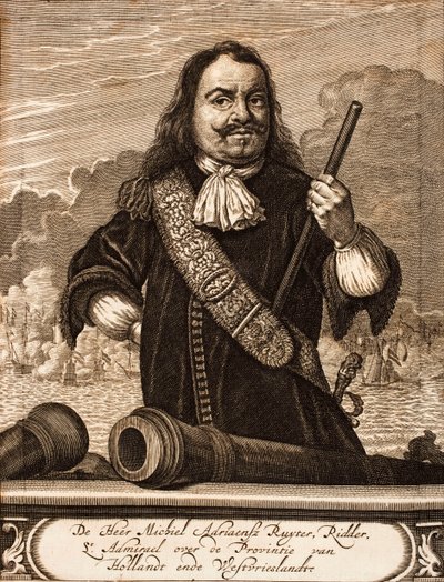 Portret Michiela de Ruytera 1607-1676 Od: Scena wojny, 1675. autorstwa Unbekannt