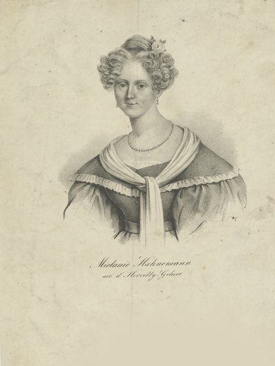 Portret Mélanie dHervilly Gohier Hahnemann 1800-1878, 1830-1835. autorstwa Unbekannt